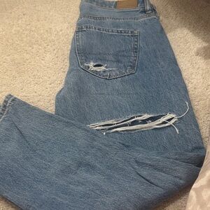 American Eagle Outfitters Blue Mom Straight Jeans